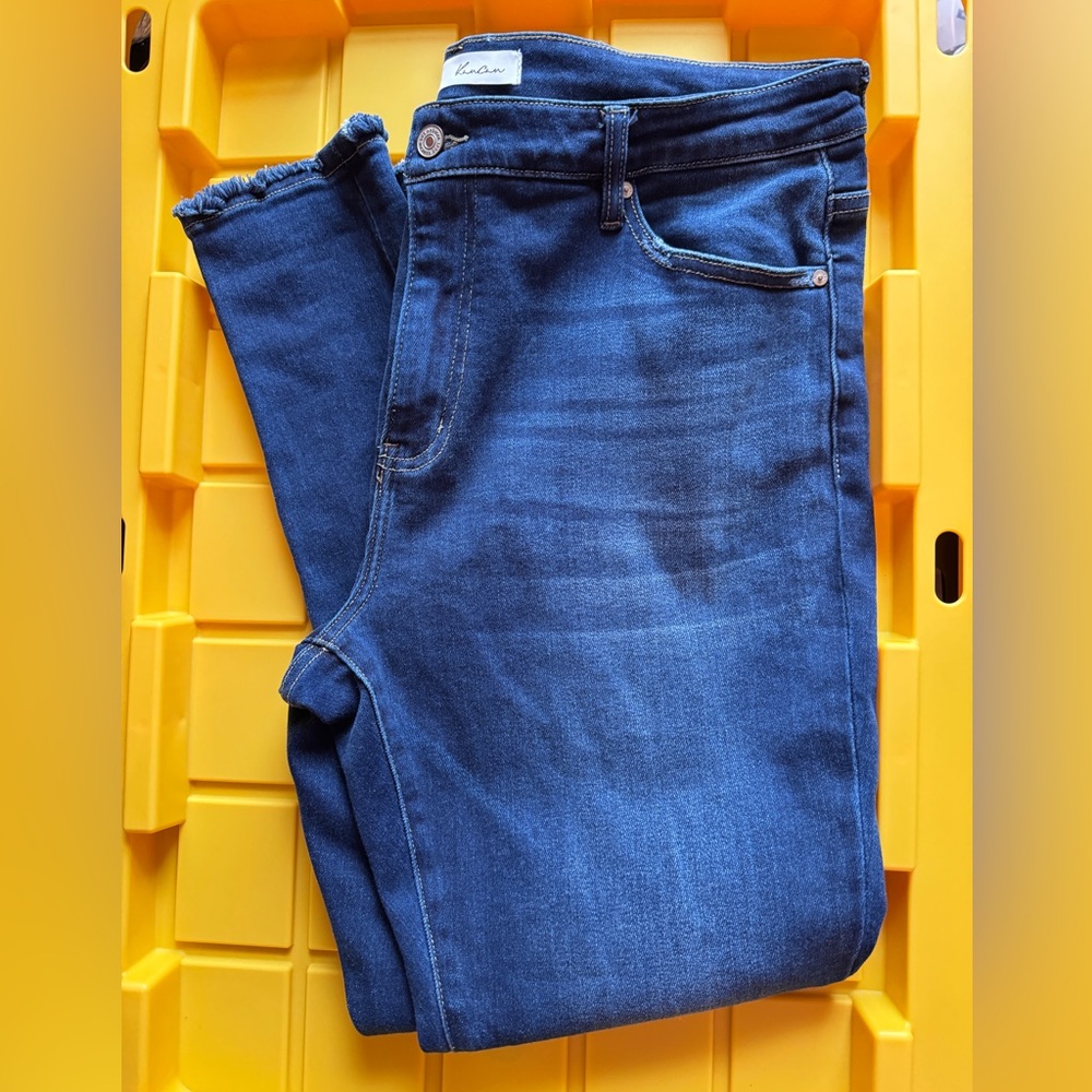 Kancan Skinny Jeans with Frayed Hem